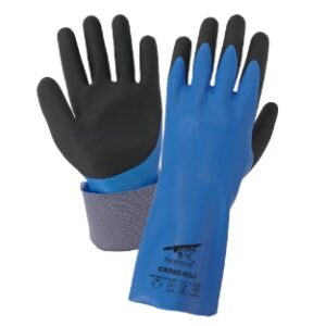 CR592 FrogWear® Double-Dipped Nitrile, Supported, Chemical Gloves with Cut, Abrasion, and Puncture Resistance