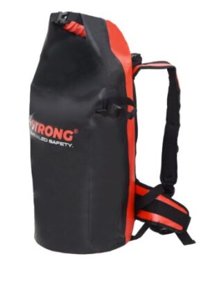 KStrong® Dry Backpack with Webbing Side and Rope Pocket and an In-Structure Pockets (27″x10″x10″), Red Bottom with Black Top