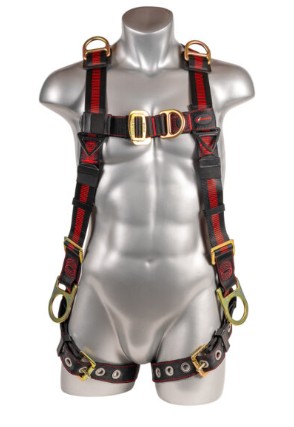 KStrong® Kapture™ Elite 5-Point Full Body Harness, with Dorsal, Front, Shoulder, and Side D-rings, TB Legs (ANSI)