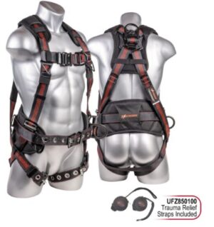 KStrong® Kapture™ Epic 5-Point Full Body Harness, Enhanced Dorsal D-ring Plus™, Front D-ring, 2 Side D-rings, Waist Pad w/ Removable Tool Belt, Back/ Shoulder Pad, QC Chest and TB Legs – (ANSI)