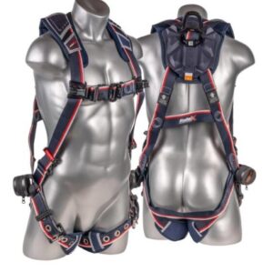 KStrong® EndurX™ 5-Point Full Body Harness, Abrasion Resistant Shoulder Pad, Deluxe Leg Pads, Enhanced Dorsal D-ring Plus™, Quick Slide Adjusters, Trauma Relief Straps, QC Chest, TB Legs (SS), All Aluminum Hardware (ANSI)