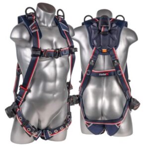 KStrong® EndurX™ 5-Point Full Body Harness, Premium Shoulder Pad, Deluxe Leg Pads, Enhanced Dorsal D-ring Plus™, Shoulder D-rings, Quick Slide Adjusters, Trauma Relief Straps, QC Chest, TB Legs (SS), All Aluminum Hardware (ANSI)