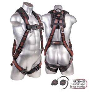 KStrong® Kapture™ Elite+ 5-Point FBH, Enhanced Dorsal D-ring Plus™, QC Legs, QC Chest, Back/Shoulder Pad, All Black Fittings – (ANSI)