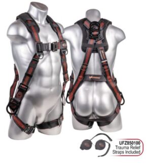 KStrong® Kapture™ Elite+ 5-Point FBH, Enhanced Dorsal D-ring Plus™, 2 Side D-rings, QC Legs, QC Chest, Back/ Shoulder Pad, All Black Fittings – (ANSI)