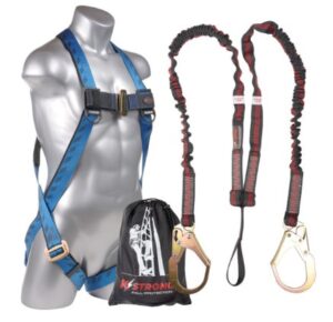 KStrong® Kapture™ Essential 3-Point Full Body Harness, Dorsal D-Ring, MB Legs with 6′ Internal Design SAL with One Loop and Two Rebar Hooks (ANSI)