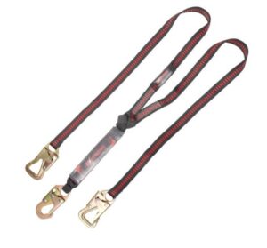 KStrong® 6 ft. Twin leg 100% tie-off Tie-Back design shock absorbing lanyard with snap hook and tie-back hooks (ANSI)