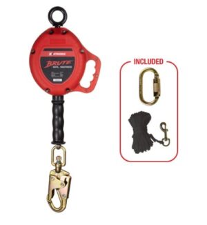 KStrong® BRUTE™ 20 ft. Galvanized Steel Cable SRL with Swivel Snap Hook. Includes Installation Carabiner and Tagline (ANSI)