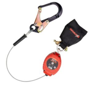 KStrong® BRUTE™ Backer™LE 8.5 ft. Cable SRL-P with Aluminum Rebar Hook at Anchorage End, Other End Dorsal Connector Shock Pack Assembly (ANSI)