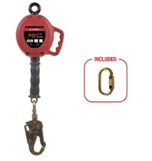 KStrong® BRUTE™ 8 ft. Stainless Steel Cable SRL with Swivel Snap Hook. Includes Installation Carabiner (ANSI)