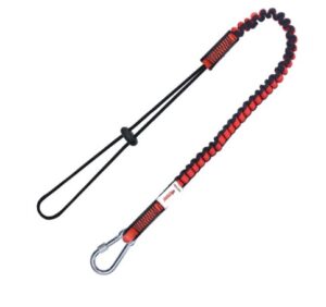 KStrong® Kaptor™ Elasticated Single Leg Tool Lanyard w/Drawstring Cord and Steel Screwgate Carabiner – 15 lbs.