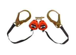 KStrong® BRUTE™ 9 ft. Single or Dual SRL with Hi-Abrasion Resistant Webbing, Forged Rebar Hook and Dorsal Connector (ANSI)