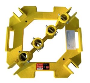 KStrong® Guardrail 4-way Baseplate with Powder Coated Steel and Locking Pins