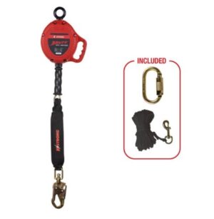 KStrong® BRUTE™ LE Cable Leading Edge SRL with Swivel Snap Hook. Includes Installation Carabiner and Tagline (ANSI)