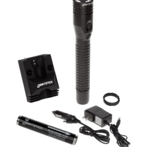 Metal Dual-Light Rechargeable Flashlight w/Magnet - Black