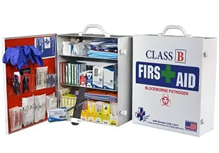 first-aid-3-shelf-metal-cabinet-class-b-bbb-protection-kit Arnco Solutions - Safety Equipment - First Aid 3 Shelf Metal Cabinet